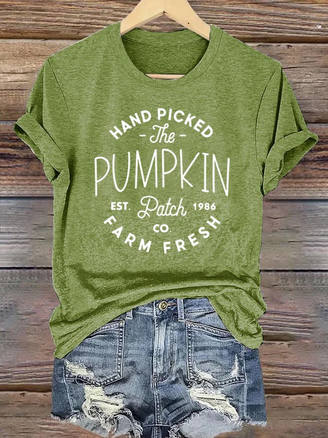 Women's Hagrid’s Pumpkin Patch Printed Casual T-Shirts