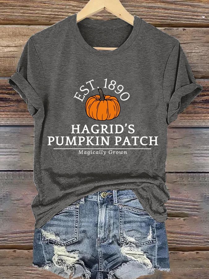 Women'S Hagrid’s Pumpkin Patch Print Casual T-Shirt