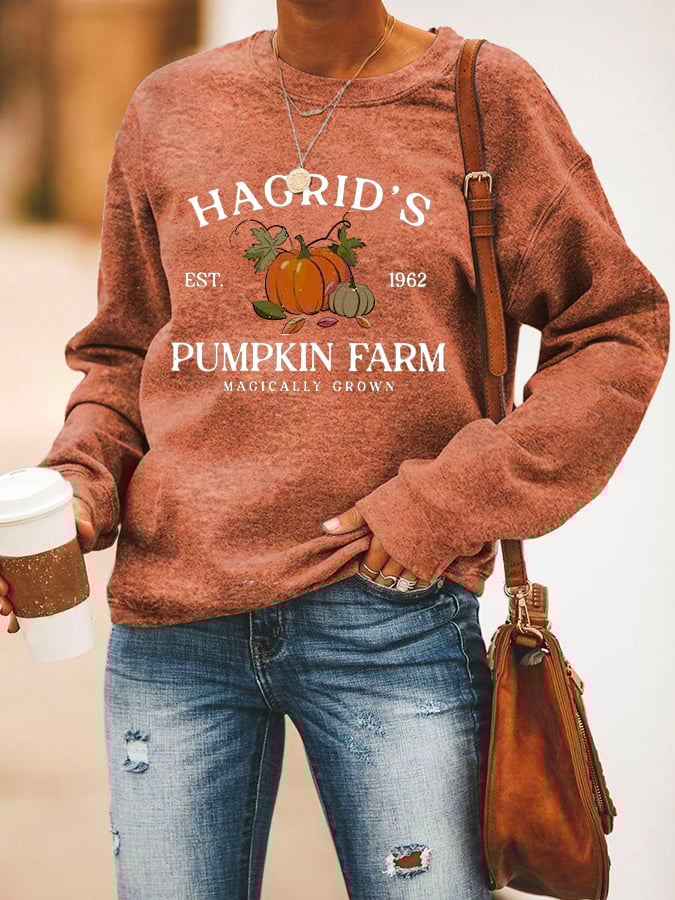 Women's Hagrid’s Pumpkin Patch Print Sweatshirt