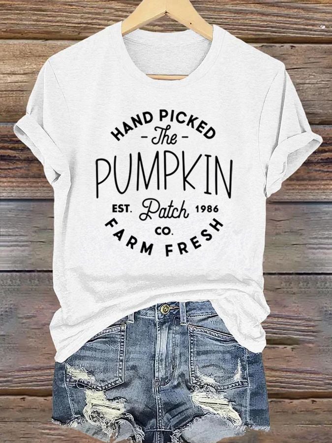 Women's Hagrid’s Pumpkin Patch Printed Casual T-Shirts