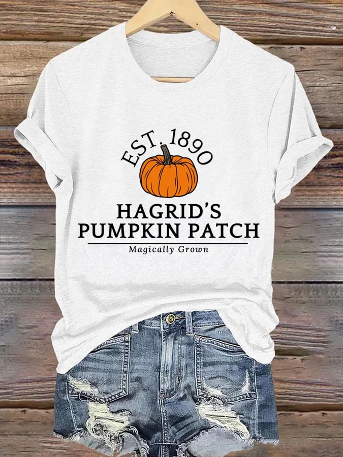 Women'S Hagrid’s Pumpkin Patch Print Casual T-Shirt