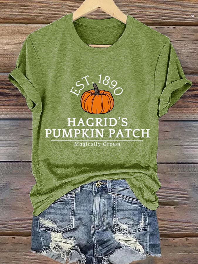 Women'S Hagrid’s Pumpkin Patch Print Casual T-Shirt