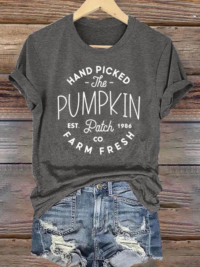 Women's Hagrid’s Pumpkin Patch Printed Casual T-Shirts