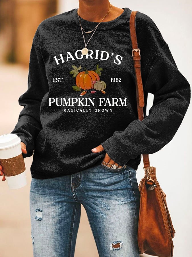 Women's Hagrid’s Pumpkin Patch Print Sweatshirt