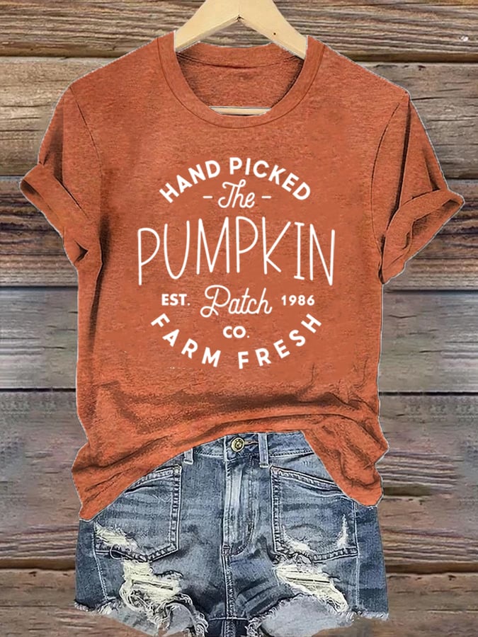 Women's Hagrid’s Pumpkin Patch Printed Casual T-Shirts