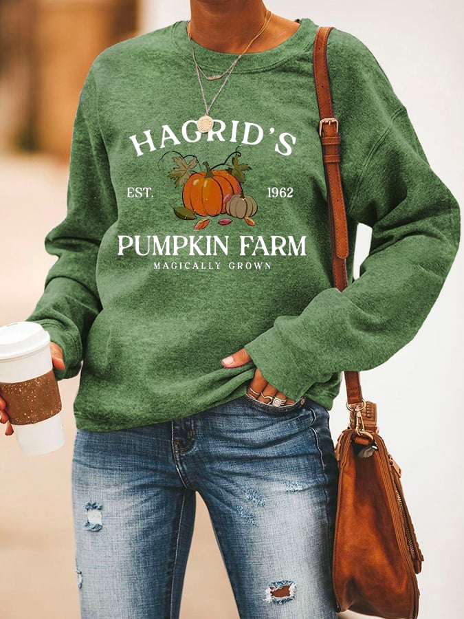 Women's Hagrid’s Pumpkin Patch Print Sweatshirt