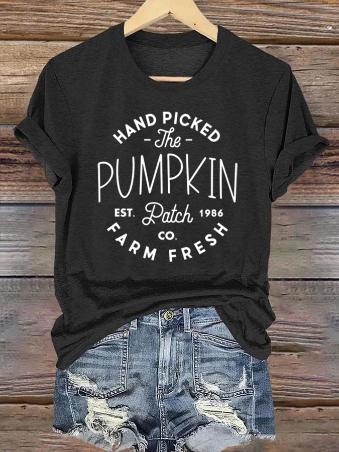 Women's Hagrid’s Pumpkin Patch Printed Casual T-Shirts