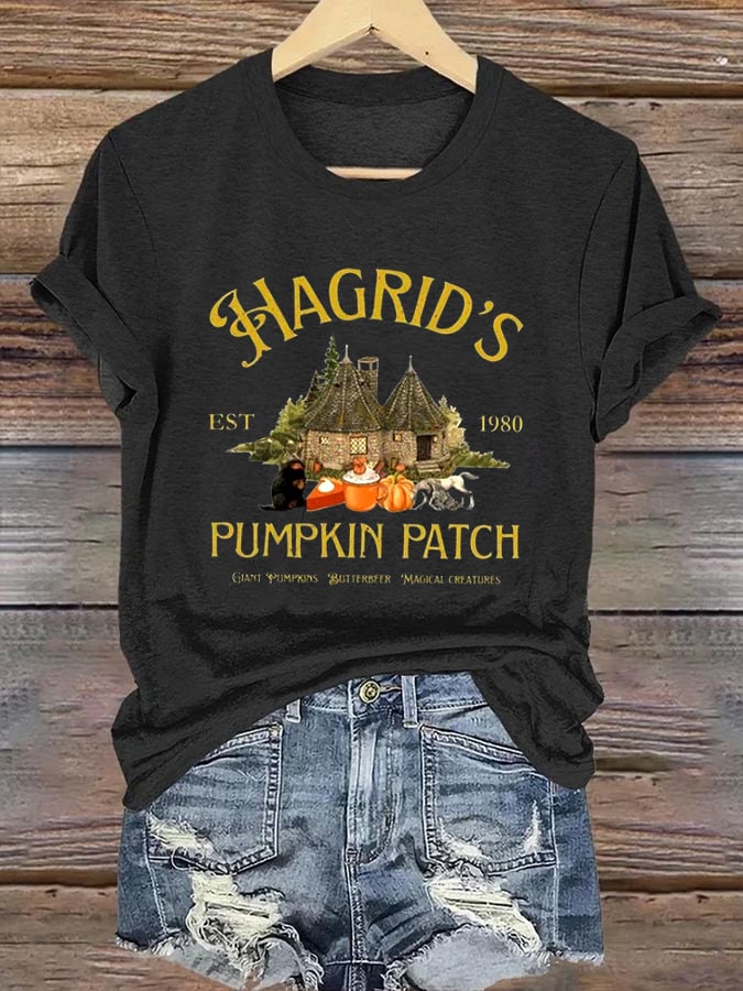 Women'S Hagrid’s Pumpkin Patch Print Casual T-Shirt